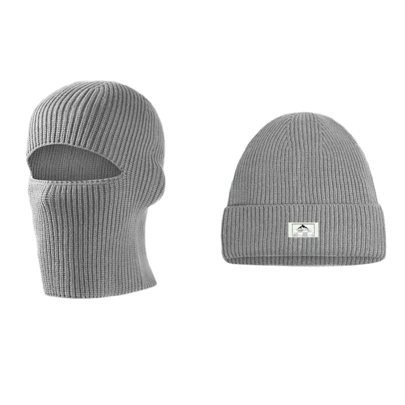 Cagoule Grise Bonnet sur fond blanc
