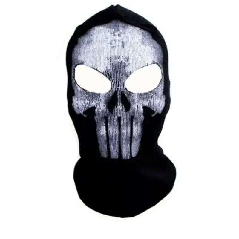 Cagoule Punisher sur fond blanc