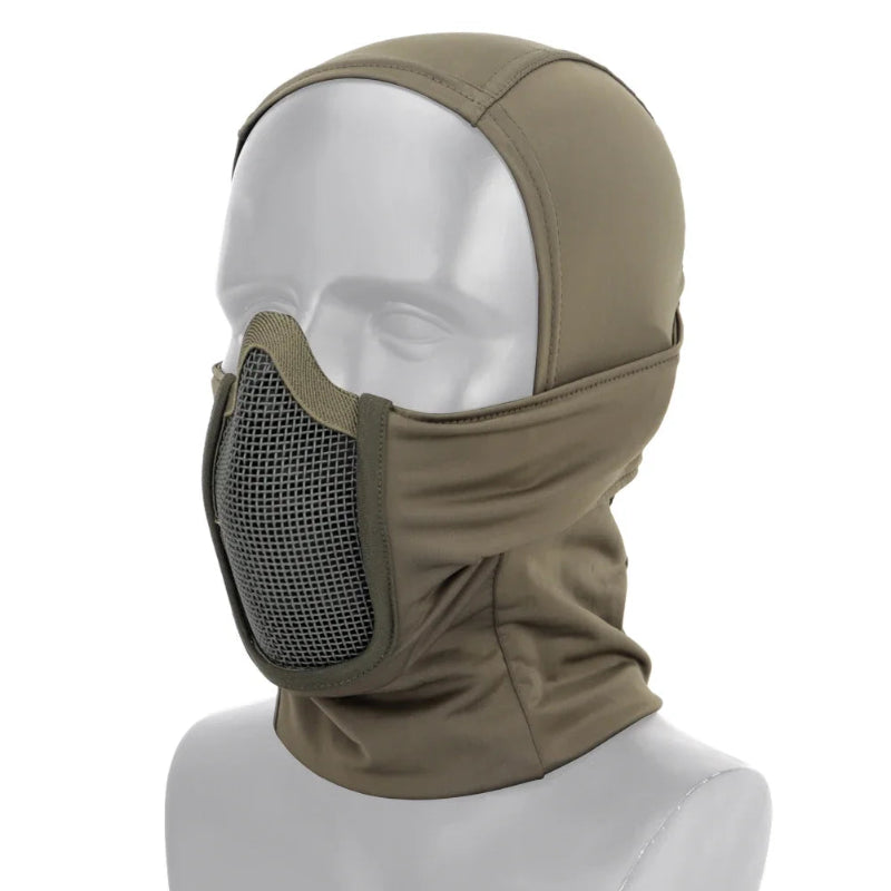 Cagoule Tactique Verte sur fond blanc