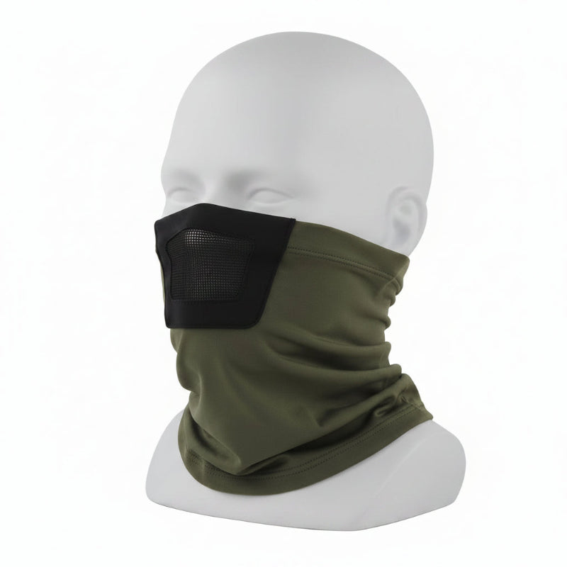 Masque Airsoft Verte sur fond blanc