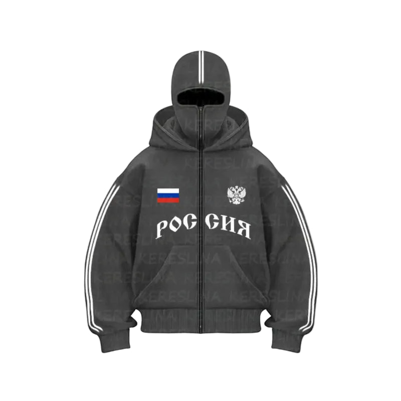 Veste Russe Grise sur fond blanc