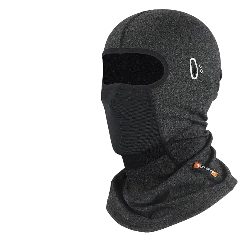Balaclava Moto Grise sur fond blanc