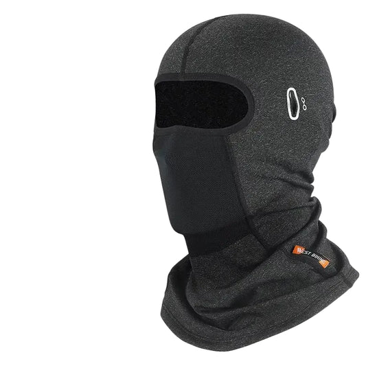 Balaclava Moto Grise sur fond blanc