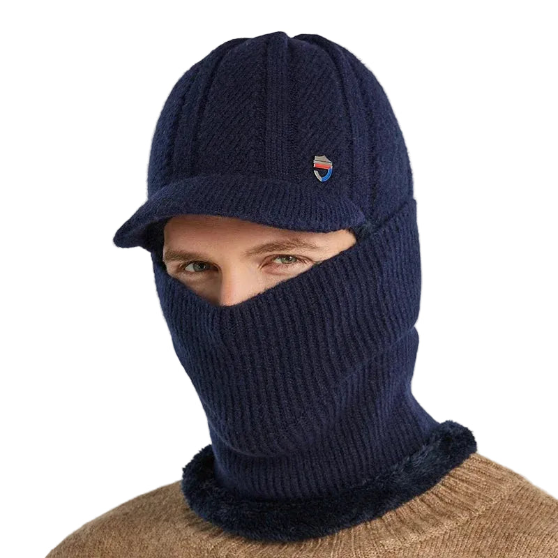 Bonnet Polaire Bleu sur fond blanc