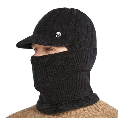 Bonnet Polaire Noir sur fond blanc