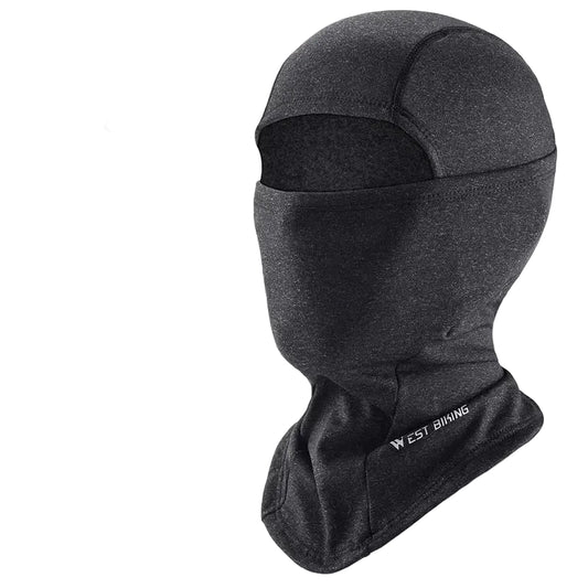 Cagoule Coupe-Vent noire sur fond blanc