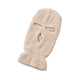 Cagoule 3 trous beige sur fond blanc
