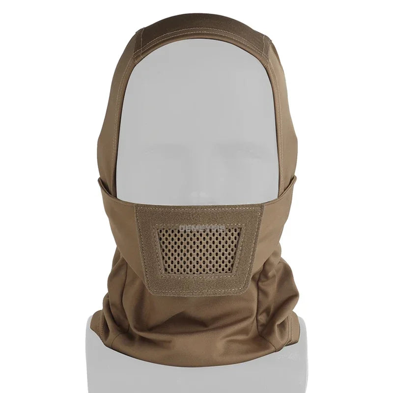 Cagoule Airsoft Beige sur fond blanc