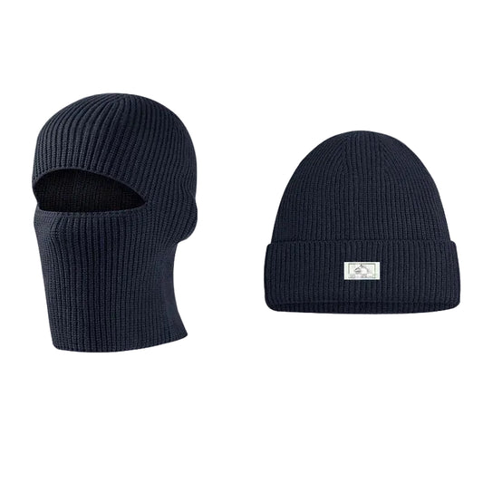 Cagoule Bleue Bonnet sur fond blanc