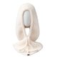 Cagoule Cachemire Beige sur fond blanc