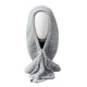 Cagoule Cachemire Grise sur fond blanc