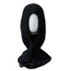 Cagoule Cachemire Noire sur fond blanc