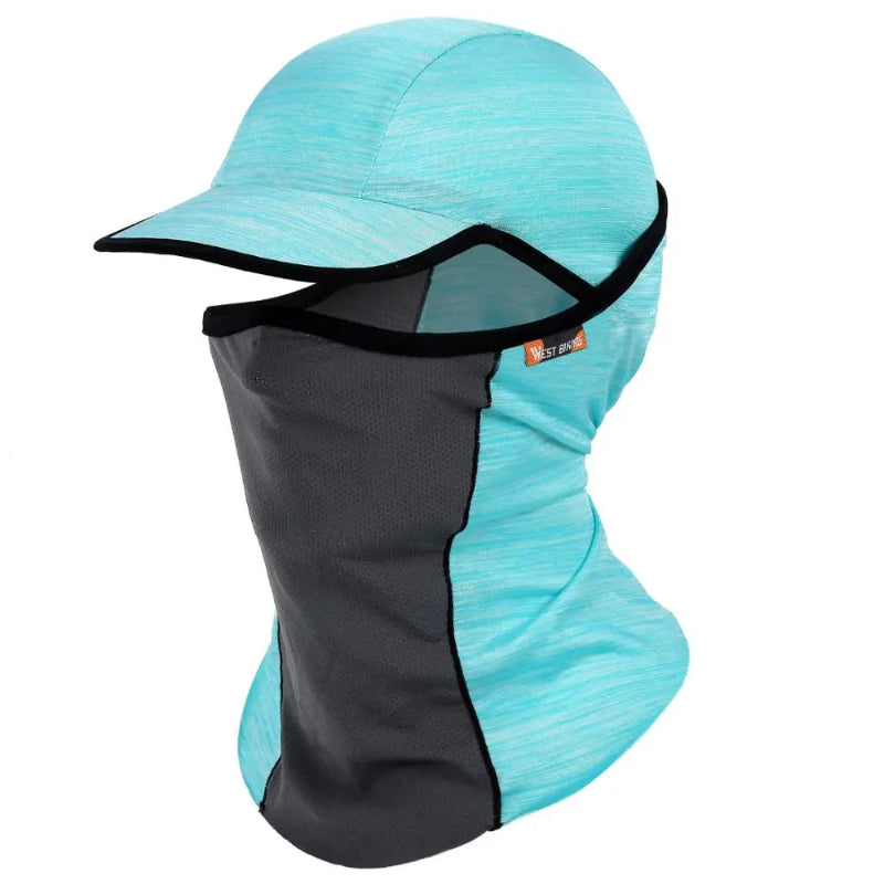Cagoule Casquette Bleue sur fond blanc