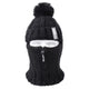 Cagoule Femme Ski noire sur fond blanc