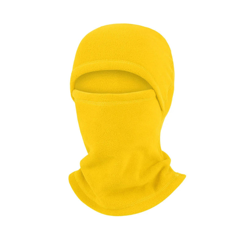 Cagoule Froid Jaune sur fond blanc