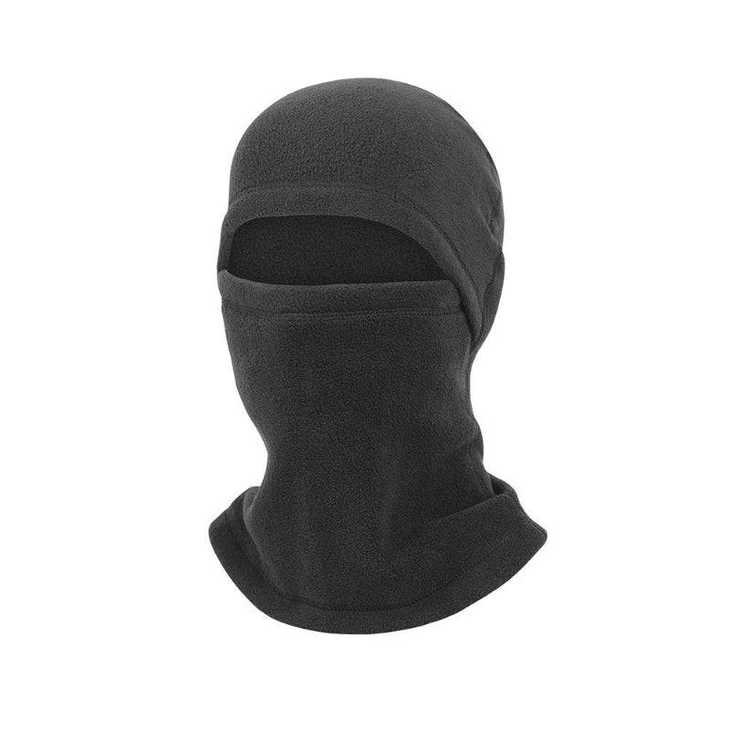 Cagoule Froid Noire sur fond blanc