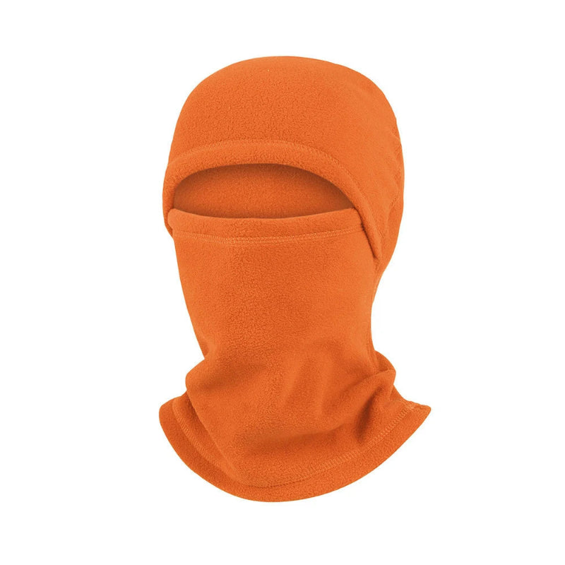 Cagoule Froid Orange sur fond blanc