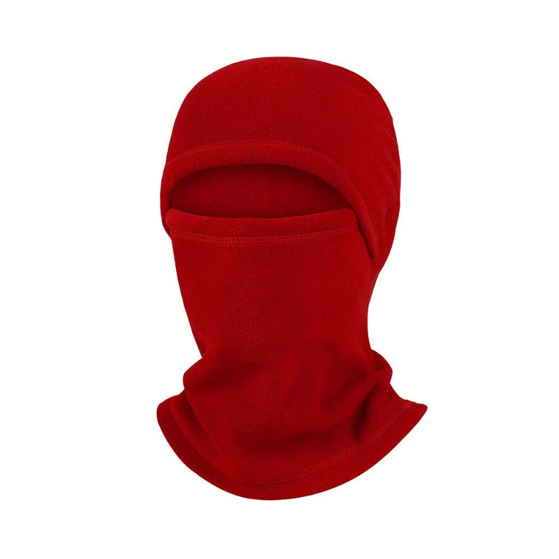 Cagoule Froid Rouge sur fond blanc