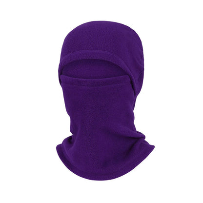 Cagoule Froid Violette sur fond blanc