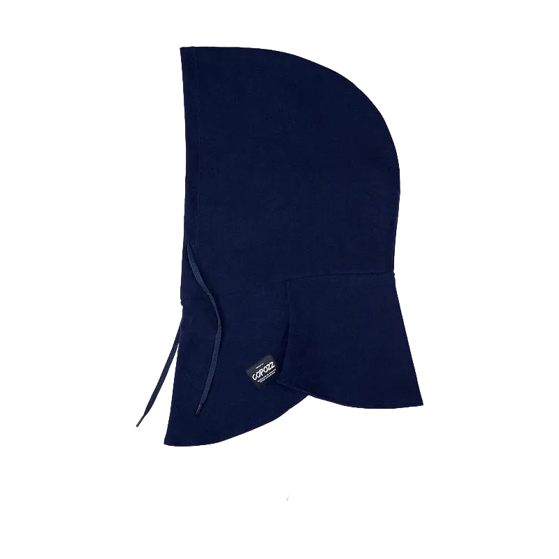 Cagoule Hiver Bleue sur fond blanc