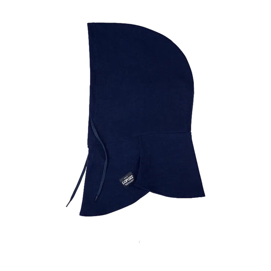 Cagoule Hiver Bleue sur fond blanc