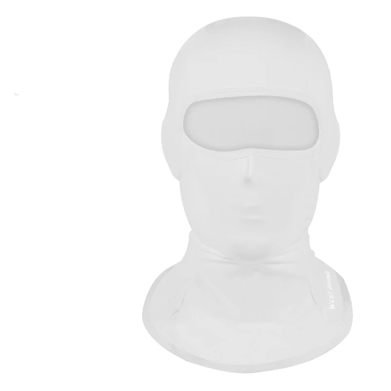 Cagoule Moto Blanche sur fond blanc