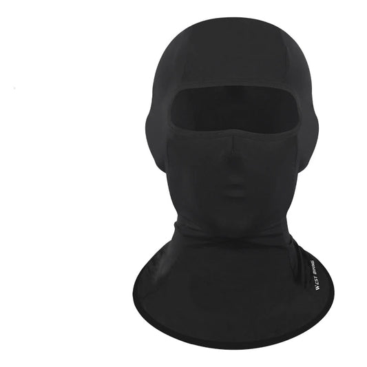 Cagoule Moto Noire sur fond blanc