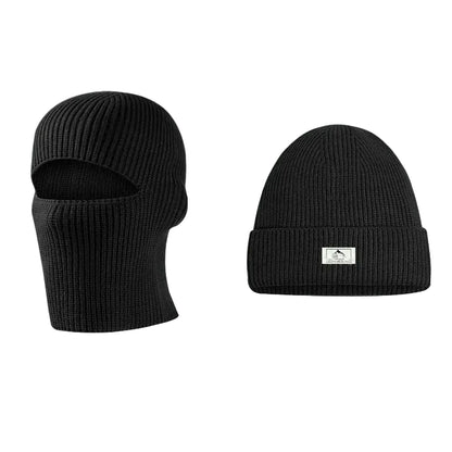 Cagoule Noire Bonnet sur fond blanc