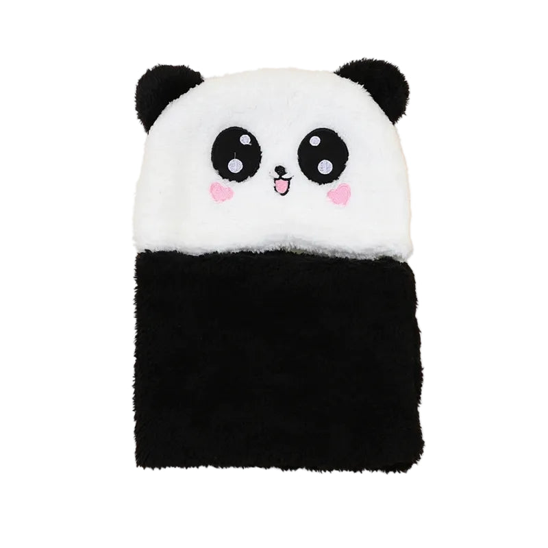 Cagoule Panda sur fond blanc