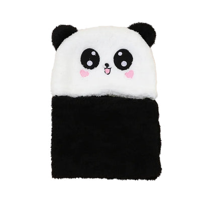 Cagoule Panda sur fond blanc