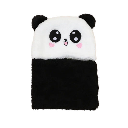 Cagoule Panda sur fond blanc