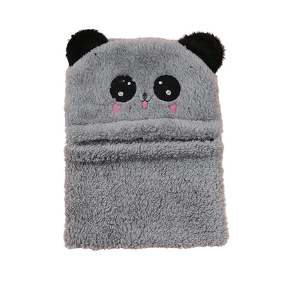Cagoule Panda Grise sur fond blanc