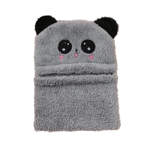 Cagoule Panda Grise sur fond blanc