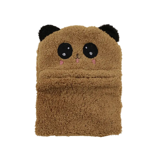 Cagoule Panda Marron sur fond blanc