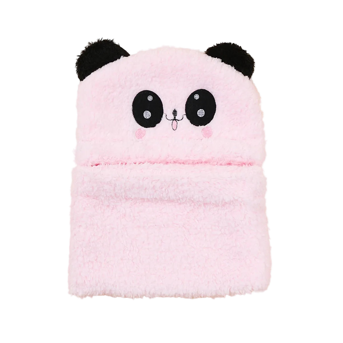 Cagoule Panda Rose sur fond blanc