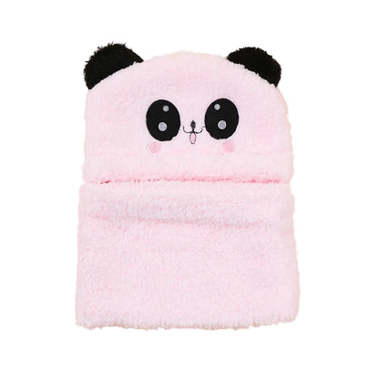 Cagoule Panda Rose sur fond blanc