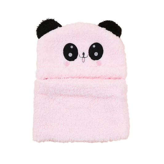 Cagoule Panda Rose sur fond blanc
