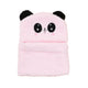 Cagoule Panda Rose sur fond blanc