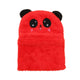 Cagoule Panda Rouge sur fond blanc