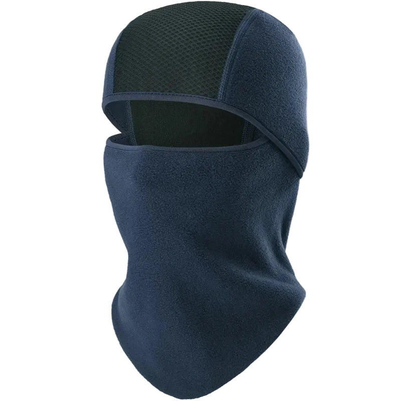 Cagoule Ski Bleue Foncée sur fond blanc