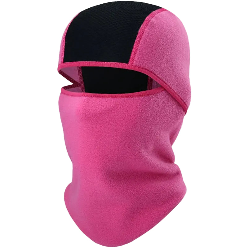 Cagoule Ski Rose sur fond blanc
