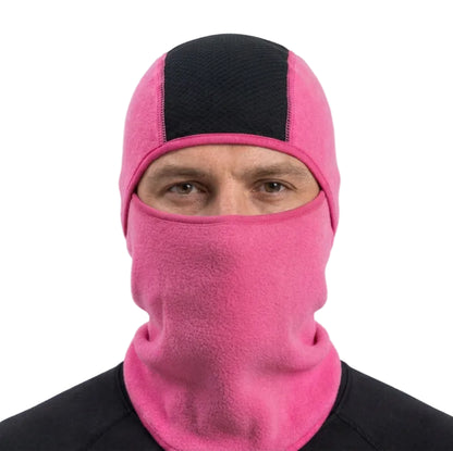 Cagoule Ski Rose sur fond blanc
