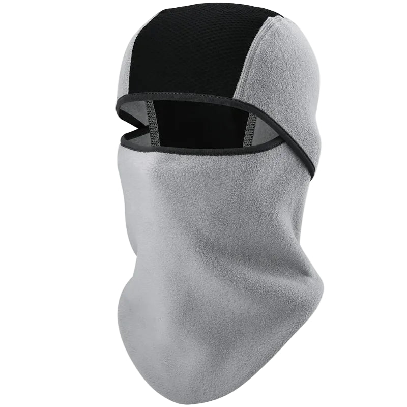 Cagoule Ski blanche sur fond blanc