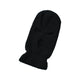 Cagoule Trois Trous noire sur fond blanc