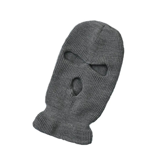 Cagoule Trois Trous Grise sur fond blanc