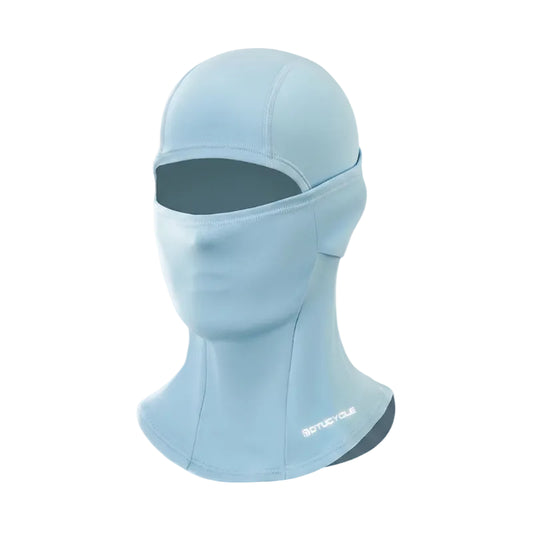 Cagoule Vélo Bleue sur fond blanc