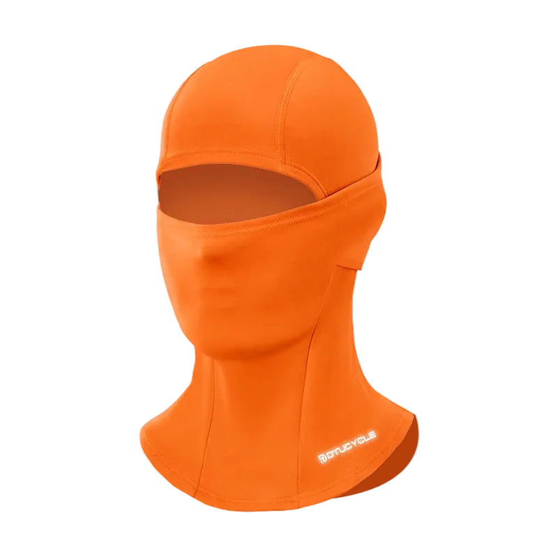 Cagoule Vélo Orange sur fond blanc