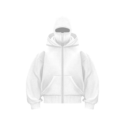Cagoule Veste Blanche sur fond blanc