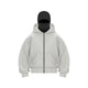 Cagoule Veste Grise sur fond blanc