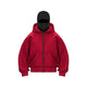 Cagoule Veste Rouge sur fond blanc